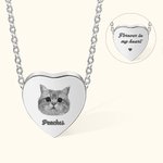 Gepersonaliseerde Portret Hart Crematie Urn Ketting voor As Crematie Sieraden met Paw Print