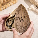 Personalized Vintage European Design Scissors with Engraved Wooden Magnetic Box Embroidery Sewing Handcraft Gift for Sewing Enthusiast