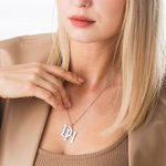 Gepersonaliseerde chique dubbele letters ketting bruiloft verjaardag sieraden cadeau voor vrouwen