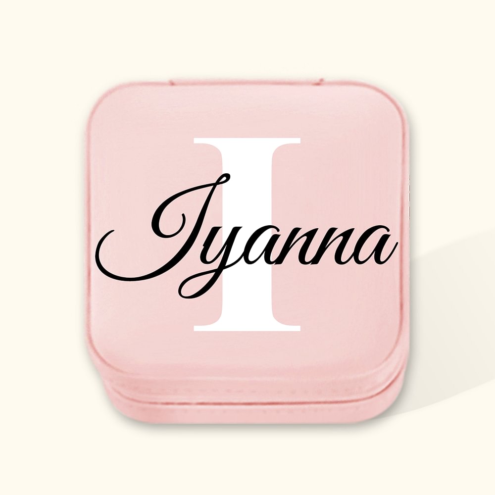Boîte à Bijoux Personnalisée avec Initiale et Nom Cadeau Anniversaire Fête Cérémonie de Mariage pour Femme Demoiselle d'Honneur