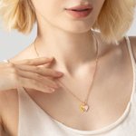 Personalized Name Necklace with Heart Charms Birthday Anniversary Family Gift