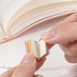 Personalised Openable Book Pendant Necklace for Book Lovers Readers Librarians Writers