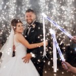 Henkilökohtainen 5kpl Light Up LED Stick Wedding Wands nauha valot häät puolue suosikki
