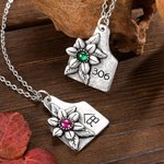 Personalisierte Edelstein-Halsketten Schmuck Western Cowgirls Schmuck Cow Ear Tag