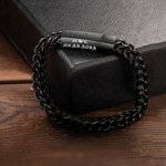 Bracelets en acier titane personnalisés Bracelet en chaîne pour lui Cadeau pour petit ami