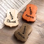 Boîte à colophane personnalisée en bois pour violon violoncelle alto basse avec nom gravé Accessoires de violon Cadeau pour violoniste musicien profes