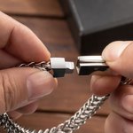 Bracelets en acier titane personnalisés Bracelet en chaîne pour lui Cadeau pour petit ami