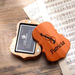 Boîte à colophane personnalisée en bois pour violon violoncelle alto basse avec nom gravé Accessoires de violon Cadeau pour violoniste musicien profes