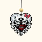 Personalized Gothic Skull Wool Felt Car Air Fresheners Ornament Fragrance for Car Interior Decor Valentine's Day Couple Memorial Gift