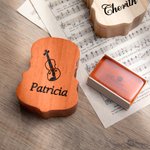 Boîte à colophane personnalisée en bois pour violon violoncelle alto basse avec nom gravé Accessoires de violon Cadeau pour violoniste musicien profes