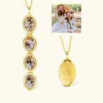 Personalized 4 Photos Collage Locket Necklace Mother's Day Valentine's Day Birthday Gift for Women