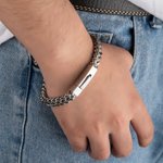 Bracelets en acier titane personnalisés Bracelet en chaîne pour lui Cadeau pour petit ami