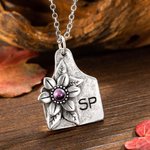Personalisierte Edelstein-Halsketten Schmuck Western Cowgirls Schmuck Cow Ear Tag