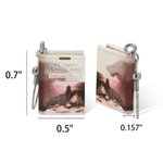 Personalized Miniature Book Cover Dangle Drop Earrings for Book Lovers Writer Librarian
