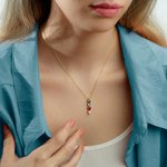 Personalized  Necklace with Family Birthstone for Woman Mother's Day