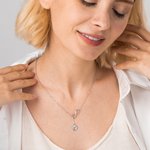 Collier de Lariat personnalisé avec l'initiale de Paw Print et le signe de l'infini pour la perte d'un animal de compagnie Cadeau de bijoux commémorat