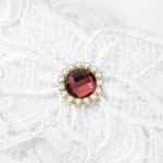 Jarretière de Mariage Personnalisée avec Pierres de Naissance 2 Pièces en Dentelle Blanche Cadeau Mariage Anniversaire pour Mariée