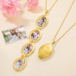 Personalized 4 Photos Collage Locket Necklace Mother's Day Valentine's Day Birthday Gift for Women