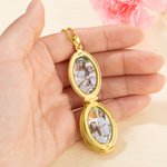 Personalized 4 Photos Collage Locket Necklace Mother's Day Valentine's Day Birthday Gift for Women