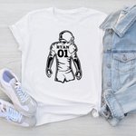 Personalized Rugby Football Shirt with Team and Player Name Player Number for Game Day Rugby Football Fans Football Mom Shirt