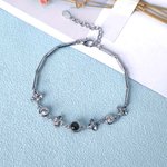 Personalised Micro-Carved Four Leaf Clover Bracelet Projection Bracelet for Her Mother's Day Birthday Gift