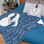 Nombre de familia personalizado Manta de forro polar suave con diseño de corazón con 1-12 nombres Regalo para abuelos