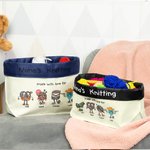 Bolsa Organizadora de Lona Personalizada para Nana Tejiendo con Nombre y Texto Regalo de Cumpleaños Día de la Madre para Abuela Mamá Amante de la Costura