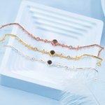 Personalised Micro-Carved Four Leaf Clover Bracelet Projection Bracelet for Her Mother's Day Birthday Gift