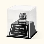 Personalized Engraved Championship Ring Display Acrylic Case for Fantasy Football Baseball Softball Ring Gift for Ball Game Sport Lover