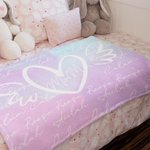 Nombre de familia personalizado Manta de forro polar suave con diseño de corazón con 1-12 nombres Regalo para abuelos