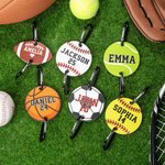 Personalizzato Baseball Softball Pallacanestro Calcio Borsa Tag Gancio con nome Zaino Bagaglio Borsa da viaggio Accessorio Regalo per gli amanti dello sport
