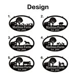 Personalized Barn Cow Calf Chicken Tractor Metal Sign for Farmer