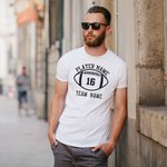 T-Shirt Sweatshirt Personnalisé avec Nom et Numéro Épique Vêtement à Motif Rugby Cadeau Sport Compétition pour Amateur de Rugby