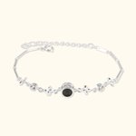 Personalised Micro-Carved Four Leaf Clover Bracelet Projection Bracelet for Her Mother's Day Birthday Gift