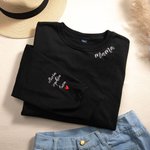 Personalized Mama Embroidered Sweatshirt with Kids Names Mother's Day Birthday Gift for Woman
