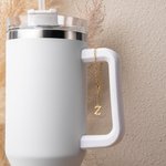 Personalized Delicate A-Z Initial Charm Jewelry Decoration for Stanley Tumbler Cup Water Bottle Mug Accessories