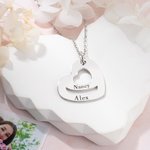Personalized Multiple Names Heart Necklace for Mother's Day Jewelry