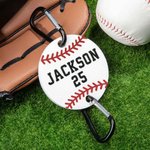Personalizzato Baseball Softball Pallacanestro Calcio Borsa Tag Gancio con nome Zaino Bagaglio Borsa da viaggio Accessorio Regalo per gli amanti dello sport