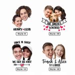 Personalized Waterproof Temporary Face Photo Tattoo Stickers with Name Set of 15 Bachelorette Party Birthday Wedding Favors