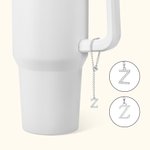 Personalized Delicate A-Z Initial Charm Jewelry Decoration for Stanley Tumbler Cup Water Bottle Mug Accessories