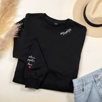 Personalized Mama Embroidered Sweatshirt with Kids Names Mother's Day Birthday Gift for Woman