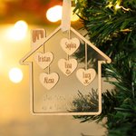 Personalisierte 1-9 Familienmitglied Namen Liebe Haus Weihnachten Ornament