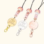 Cordino personalizzato rosa per insegnanti Regalo portabadge arcobaleno con cordino in rilievo per nome
