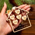 Personalisierte 1-9 Familienmitglied Namen Liebe Haus Weihnachten Ornament