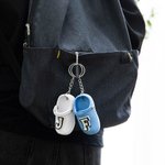 Personalized Pair of Silicone Slipper Keychain with Initial for Boyfriend Girlfriend or Family