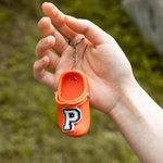 Personalized Pair of Silicone Slipper Keychain with Initial for Boyfriend Girlfriend or Family