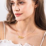 Personalized Dog Paw Name Necklace for Pet Lover Family Pet Loss Memorial Jewelry