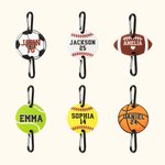 Personalizzato Baseball Softball Pallacanestro Calcio Borsa Tag Gancio con nome Zaino Bagaglio Borsa da viaggio Accessorio Regalo per gli amanti dello sport