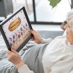 Arte personalizado de madera del jardín de la abuela con marco de fotos