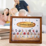 Arte personalizado de madera del jardín de la abuela con marco de fotos